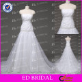 2015 Real Pictures Mermaid Strapless Bateau Neckline Organza Bridal Wear